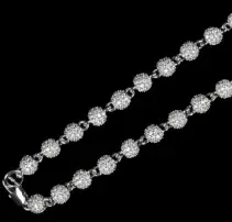 Custom Tennis Bracelet in silver tone with clear stones