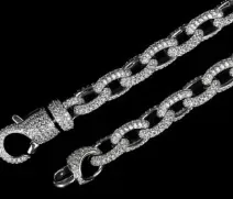 Custom Paperclip Chain in silver tone