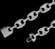 Custom Oval Link Chain in silver tone