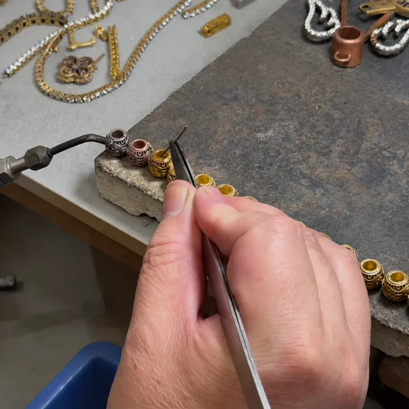 Bench soldering and component assembly for jewelry parts