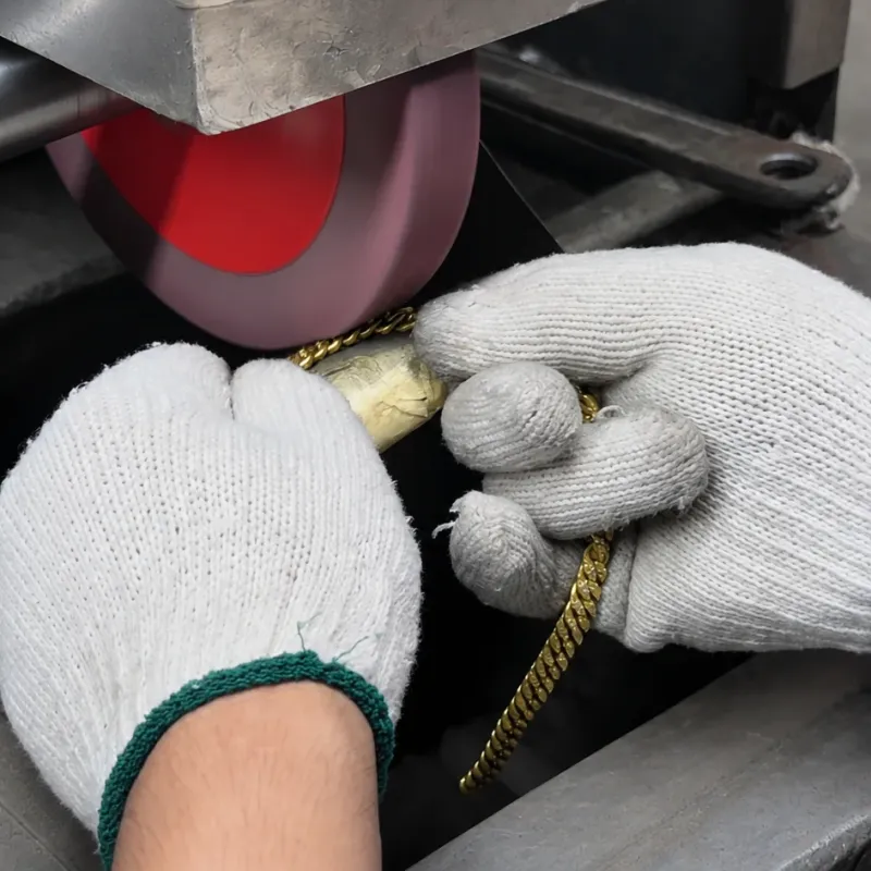 Chain polishing and buffing process