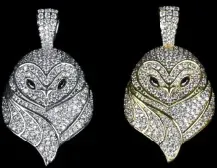 Custom Nature Pendant in silver and gold tone with clear stones