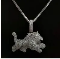 Custom Animal Pendant in silver tone