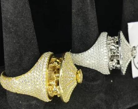 Custom Statement Ring in gold and silver tone