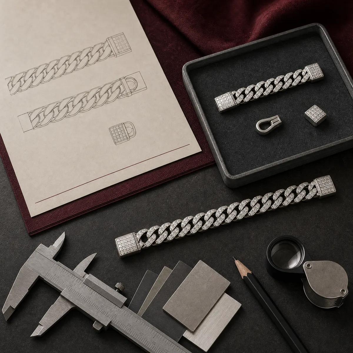 Jewelry manufacturing guide entry point